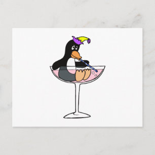 Party Penguin Vykort