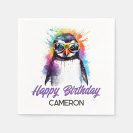 Party Penguinsolglasögon, barn Pappersservett