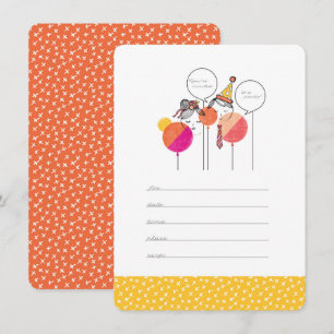 Party People 4,5 x 6,25-tums inbjudningar