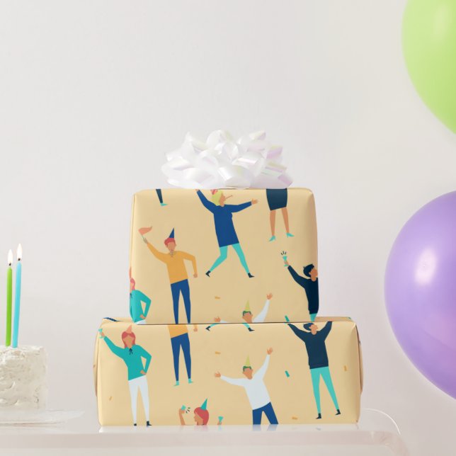 Party People Confetti Firande Wrapping Papper Presentpapper (Festgåvor)