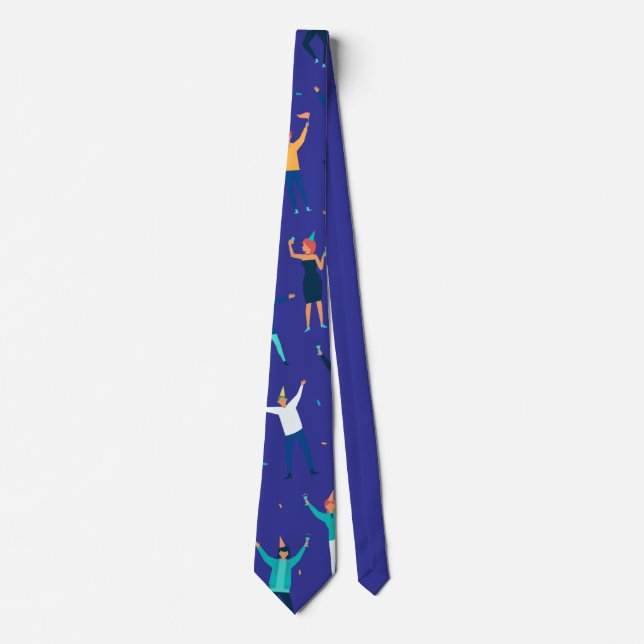 Party People Confetti Necktie - Roligt Firande Slips (Framsida)