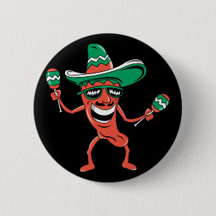 Party Pepper i Sombrero med Maracas Knapp