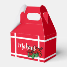 Party Personlig Red Hibiscus Gable Box