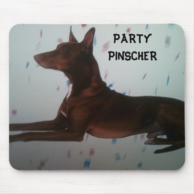 ’PARTY PINSCHER’ MOUSEPAD MUSMATTA (Framsidan)