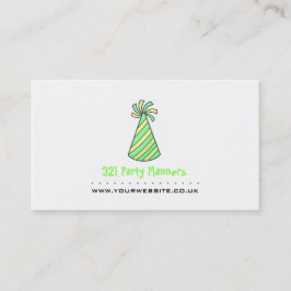 Party-planeringens Affärskort (Grönt och Gult) Visitkort