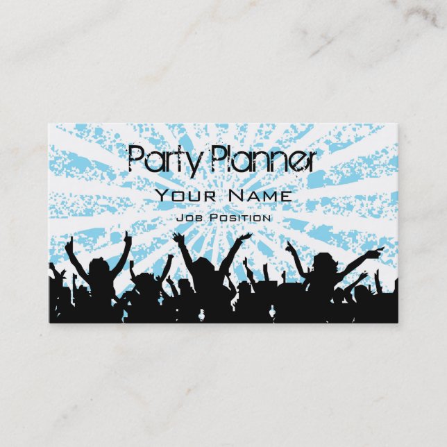 Party Planner Affärskort Visitkort (Framsida)