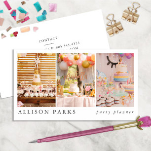 Party Planner/annat Affärskort Visitkort