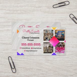 Party Planner Photo Visitkort