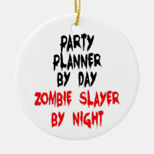 Party Planner Zombie Sayer Julgransprydnad Keramik