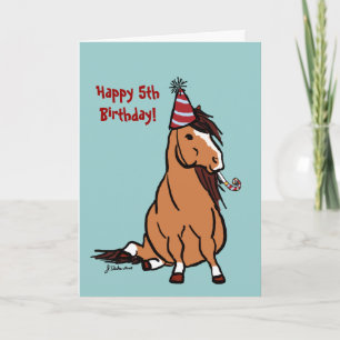 Party Pony Boys Birthday Card Kort