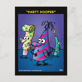 "Party Pooper" Inbjudan Vykort