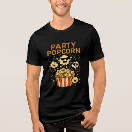 Party Popcorn - Lycklig Movie Night Snack Roligt T Shirt