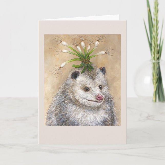 Party Possum-hälsningskort Kort (Framsida)