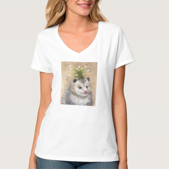 Party Possum Te T Shirt (Framsida)