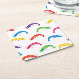 Party Prawns Underlägg Papper Kvadrat