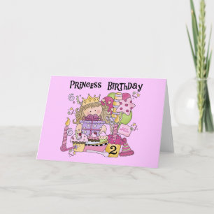Party Princess 2:a födelsedag Tshirts och presente Kort
