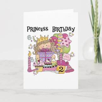 Party Princess 2:a födelsedag Tshirts och presente Kort