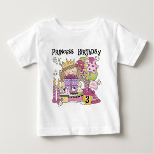 Party Princess 3:e födelsedag Tshirts och presente