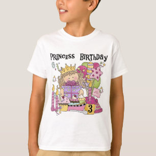 Party Princess 3:e födelsedag Tshirts och presente