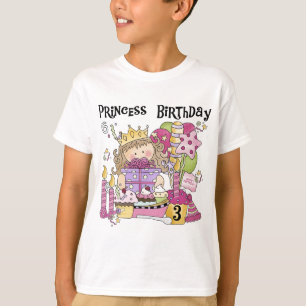 Party Princess 3:e födelsedag Tshirts och presente