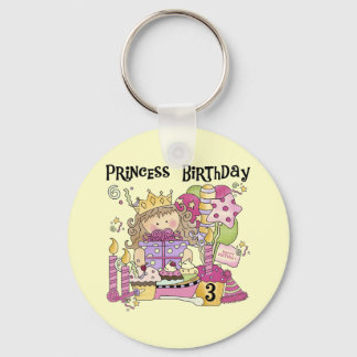 Party Princess 3:e födelsedag Tshirts och presente Nyckelring