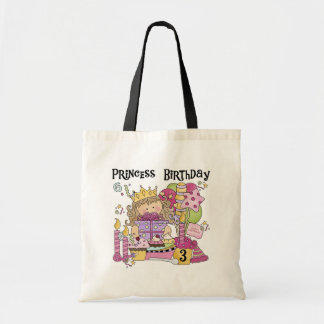 Party Princess 3:e födelsedag Tshirts och presente Tygkasse