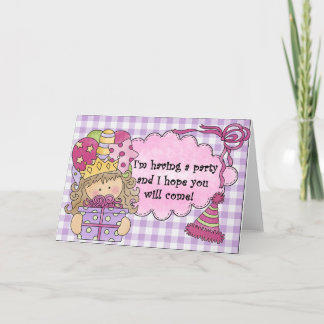 Party Princess Birthday-inbjudningar Inbjudan
