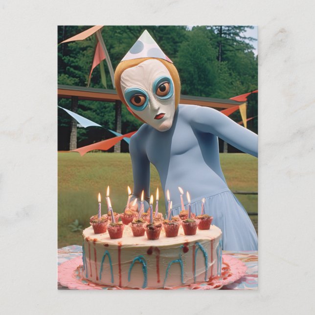 Party Probe, Konstig och funktionellt vykort (Framsida)