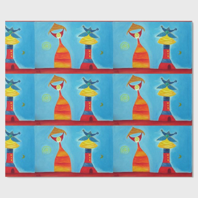 Party-projektionsyta för familjefamiljen kärlek, P Presentpapper (Platt)