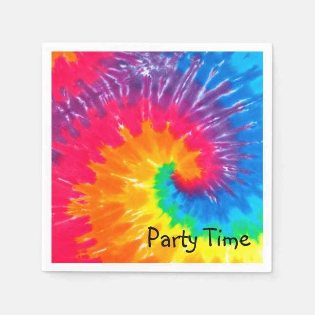 Party Psychedelic Tie Dye Design Pappersservett (Framsidan)
