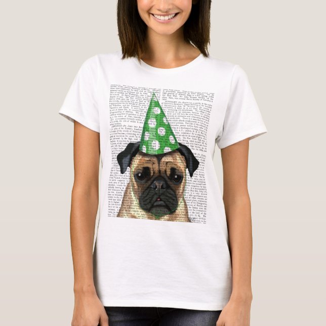 Party Pug 2 T-shirt (Framsida)
