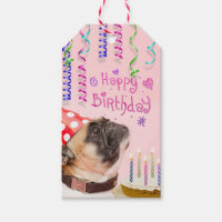 Party Pug and Birthday Cake