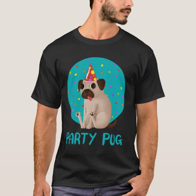 Party Pug Classic T-Shirt 147 (Framsida)