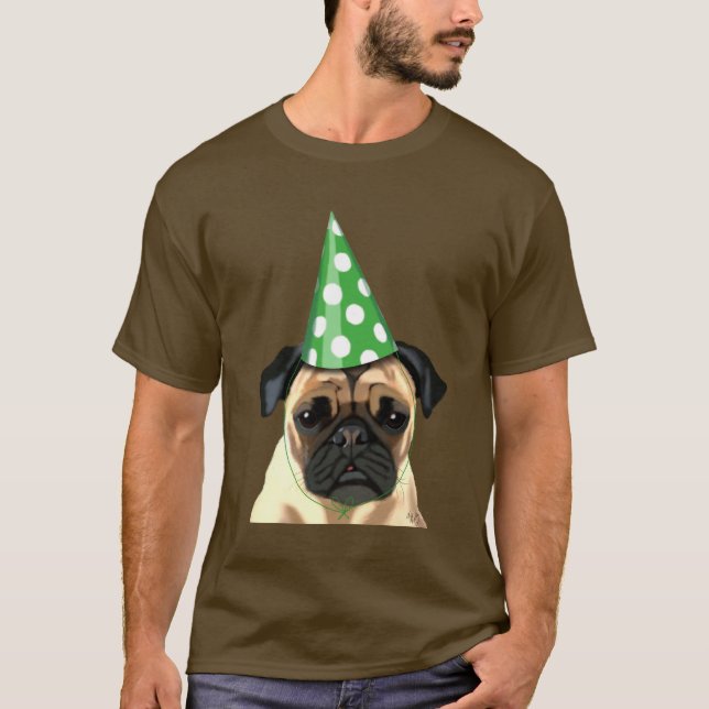 Party Pug T-shirt (Framsida)