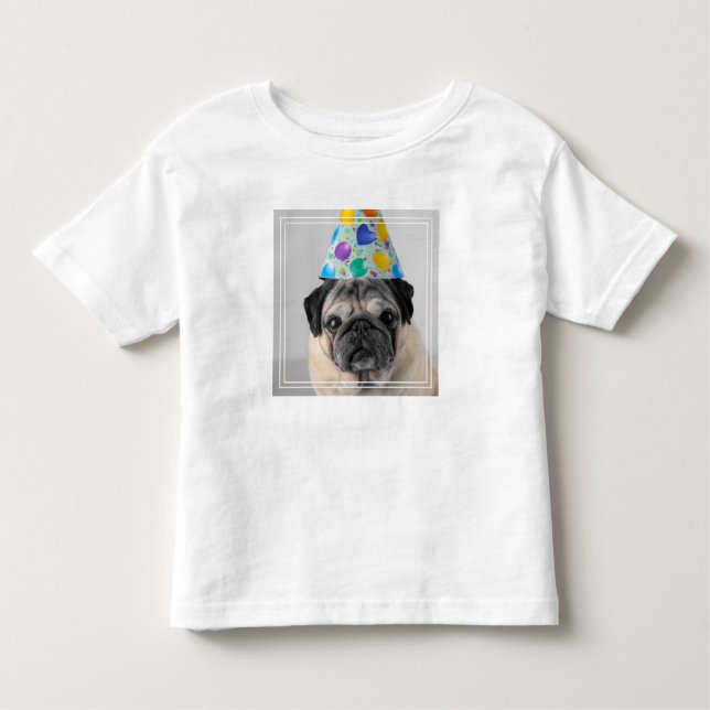 Party Pug T Shirt (Framsida)