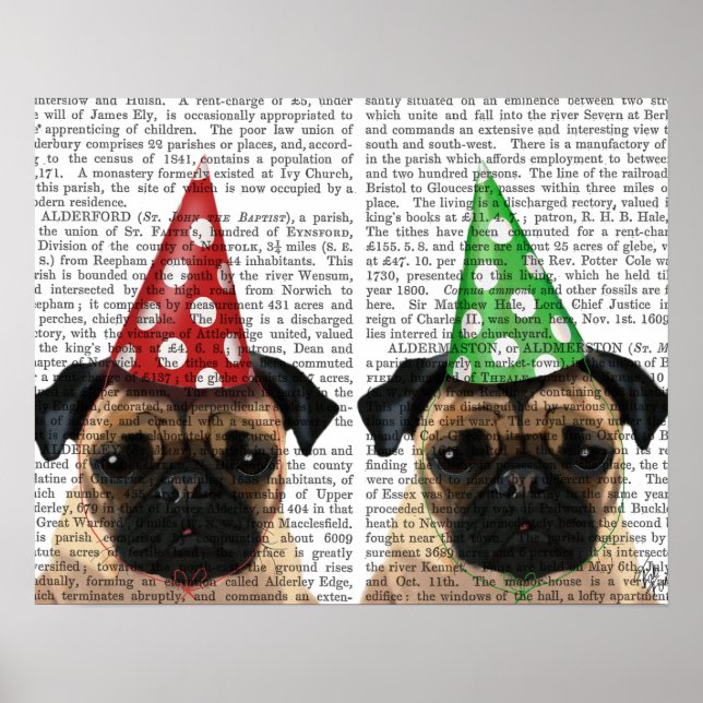Party Pugs Pair Poster (Framsidan)