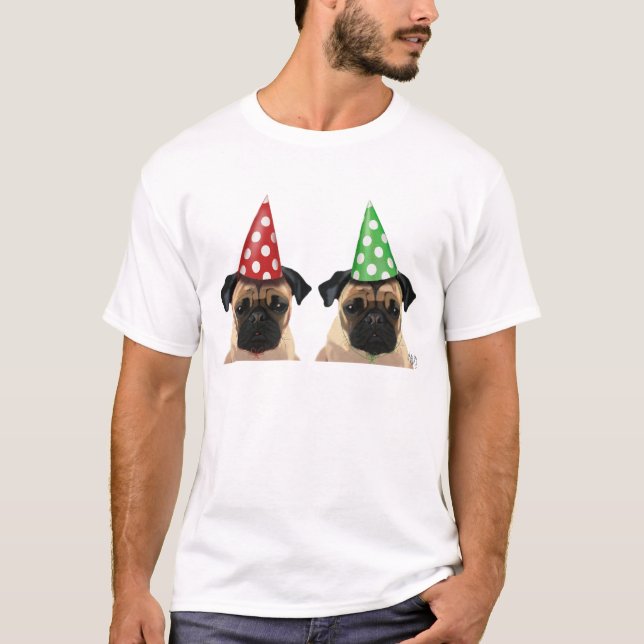 Party Pugs Pair T Shirt (Framsida)
