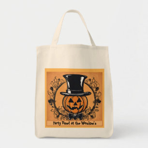 Party! Pumpkin Head Halloween Tote Bag Tygkasse