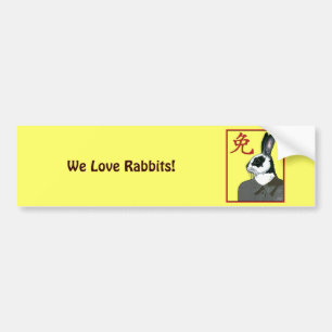 Party Rabbit Bildekal