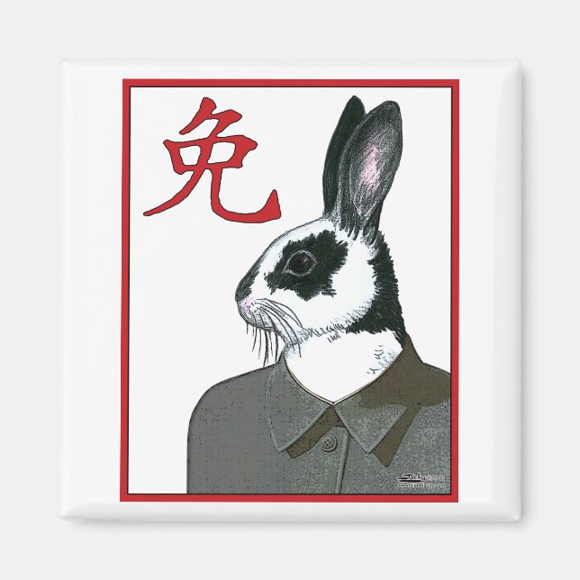 Party Rabbit Magnet (Framsidan)