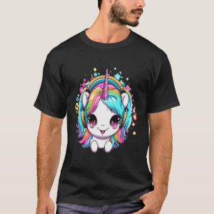 Party Rainbow Unicorn House Music Festival Dj T Shirt