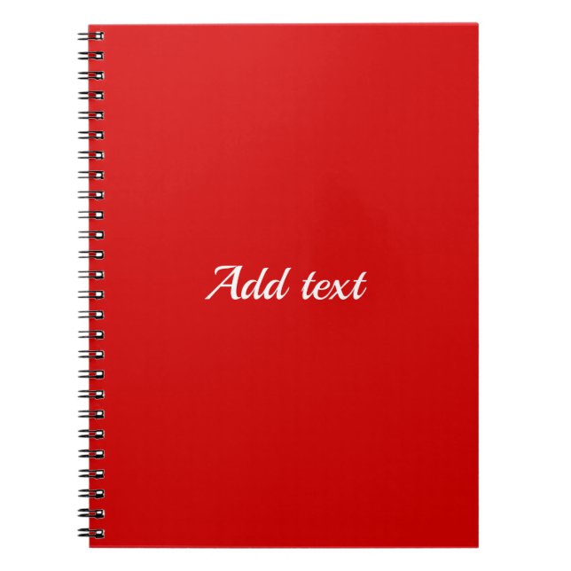 Party red solid färg, Template, Anteckningsbok (Framsidan)
