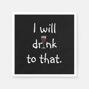 Party Roligt med Röda Vin Pappersservett