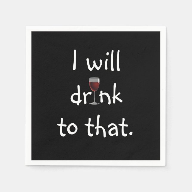 Party Roligt med Röda Vin Pappersservett (Framsidan)