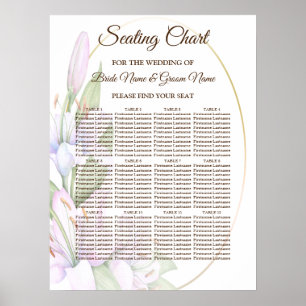 Party Rosa Lily Flowers Golden Ram BeSnyval Poster