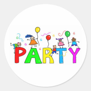 Party Runt Klistermärke