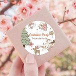 Party Runt Klistermärke<br><div class="desc">Party Classic Round Sticker,  julkakor</div>