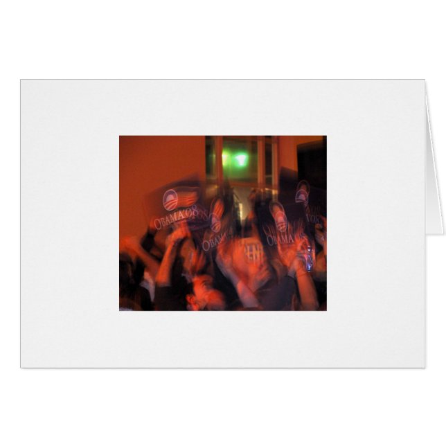 Party San Francisco 2008 för Obama valseger Hälsningskort (Framsidan Horizontal)