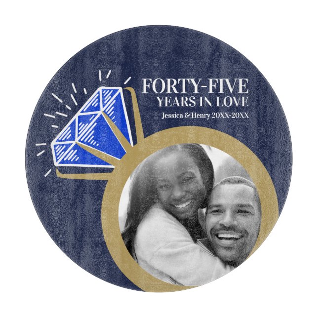 party sapphire för 45-årsdagen bröllop (Framsidan)