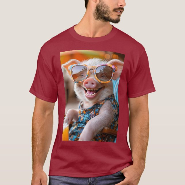 Party-Schwein - Urlaubsmodus ON T Shirt (Framsida)